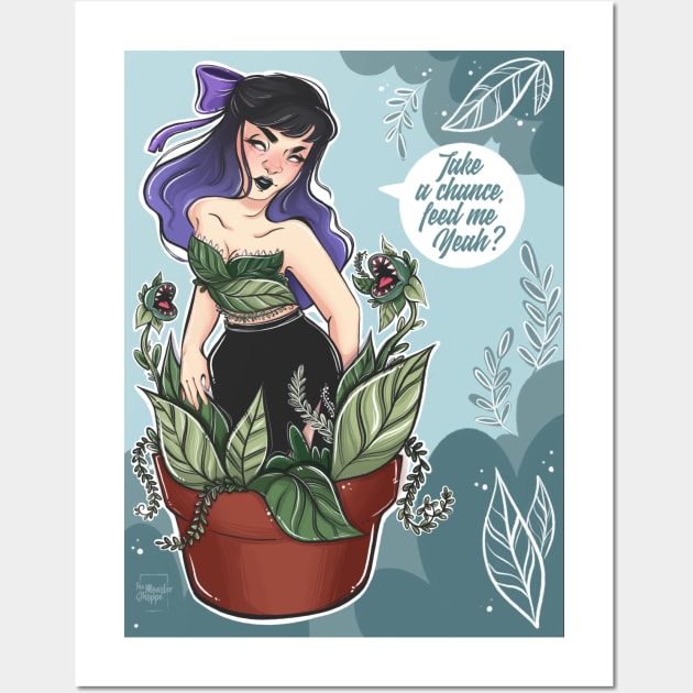 Pin up Audrey 2 Wall Art by Evil Little Garden